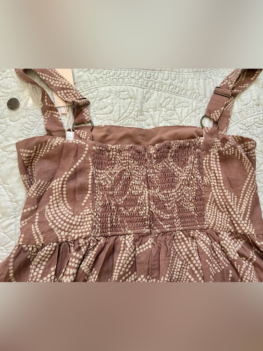 Anthropology Hutch Peterson Midi Dress Womens XL Linen Blend NWT - Picture 4 of 5